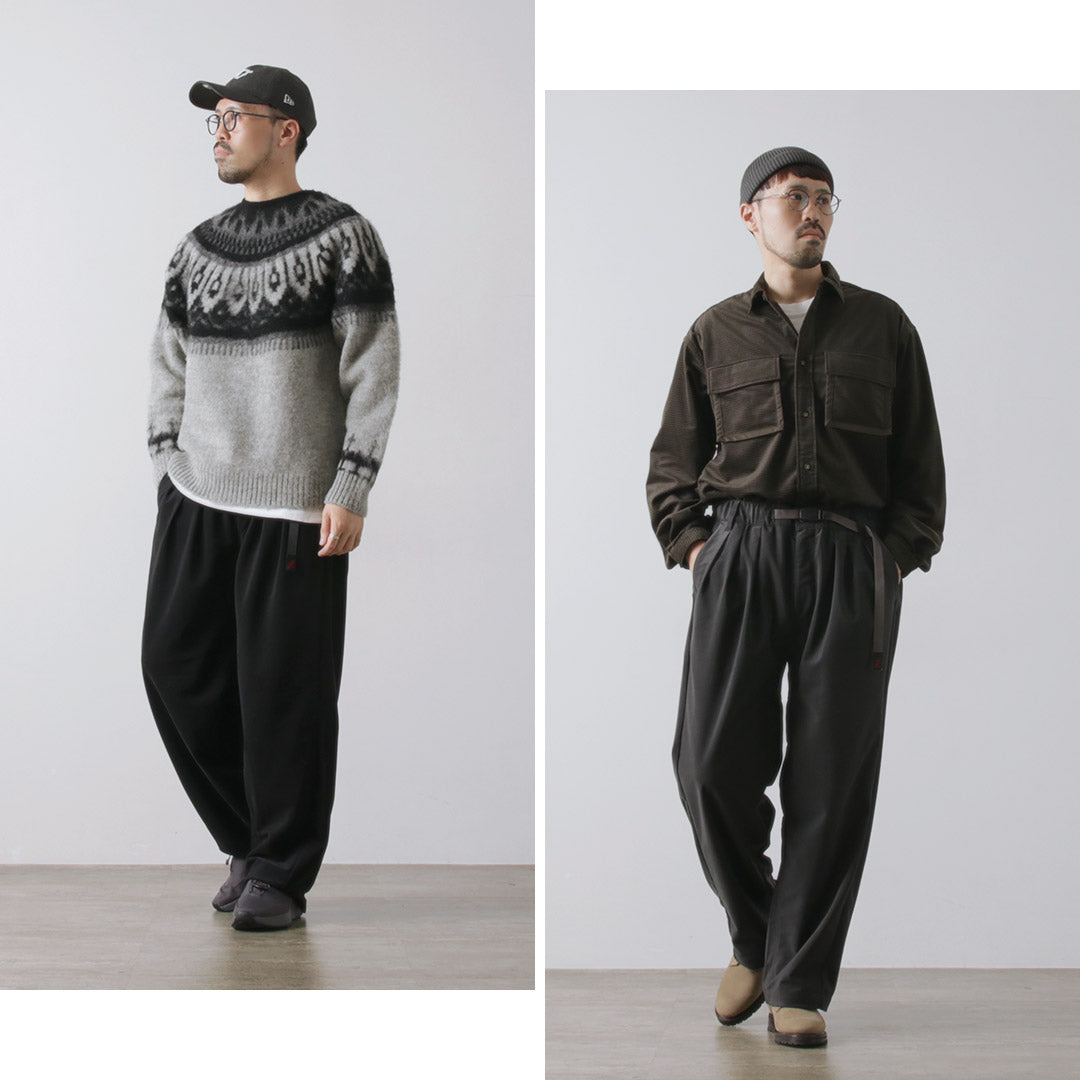 WHITE MOUNTAINEERING（ホワイトマウンテニアリング） ホワイトマウンテニアリング×グラミチ コーデュロイ 3タックパンツ / ワイドパンツ メンズ 無地 コラボ WM×Gramicci CORDUROY 3 TUCK PANTS