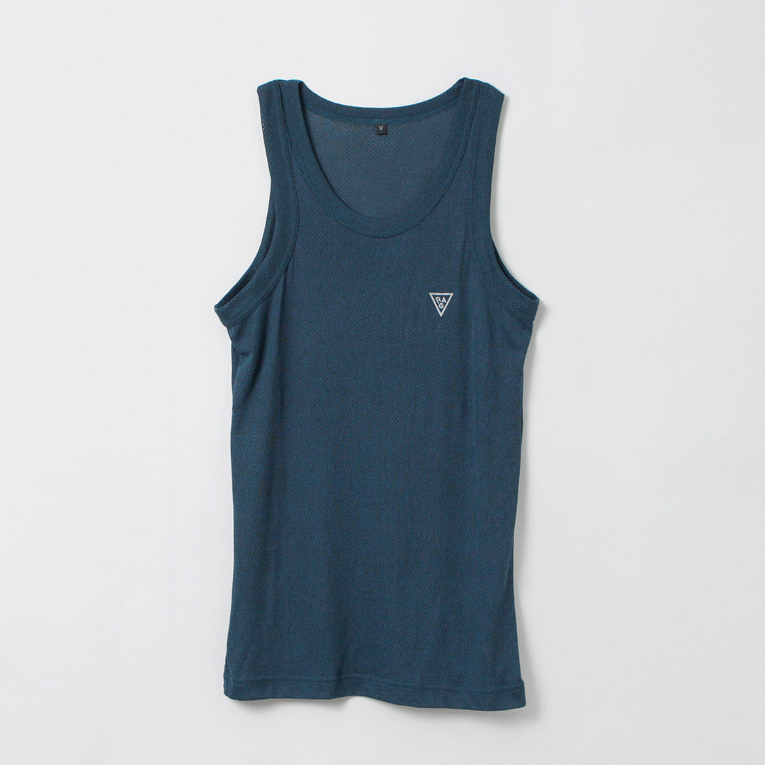 RAG（ラグ） エアードライ ブリザブル タンクトップ / メンズ インナー 下着 肌着 速乾 メッシュ AIR DRY breathable Tank-Top