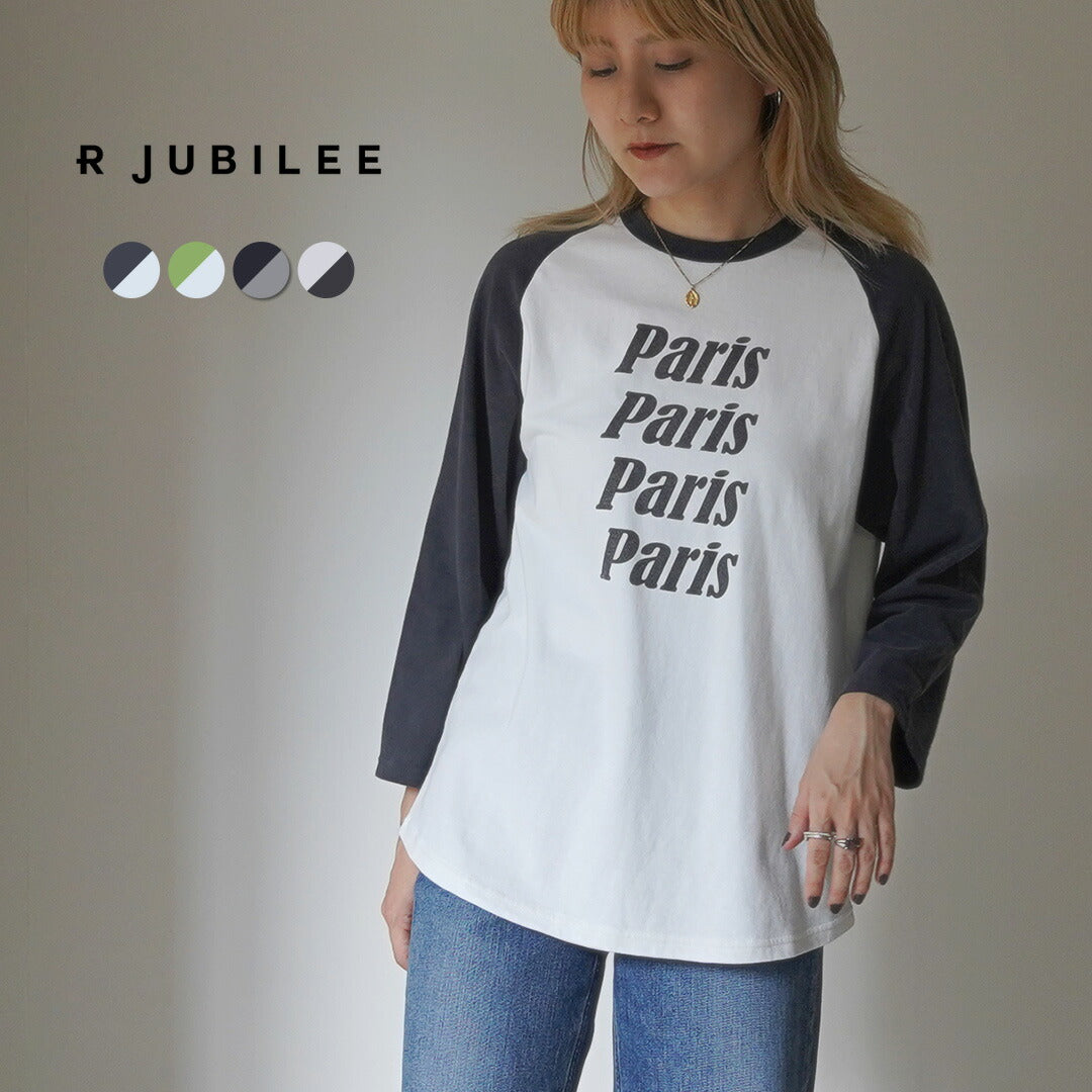 R JUBILEE（アール ジュビリー） Favorite City ロングスリーブTEE / レディース Tシャツ 長袖 七分袖 綿100 プリント カットソー ラグラン 日本製 Favorite City Long Sleeve