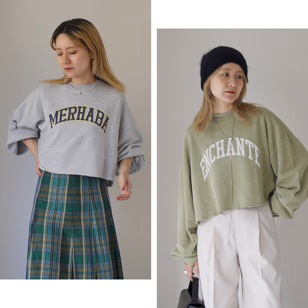 R JUBILEE（アール ジュビリー） ハロー スウェット プルオーバー / レディース 長袖 綿100 プリント 日本製 Say Hello Sweat Pull Over