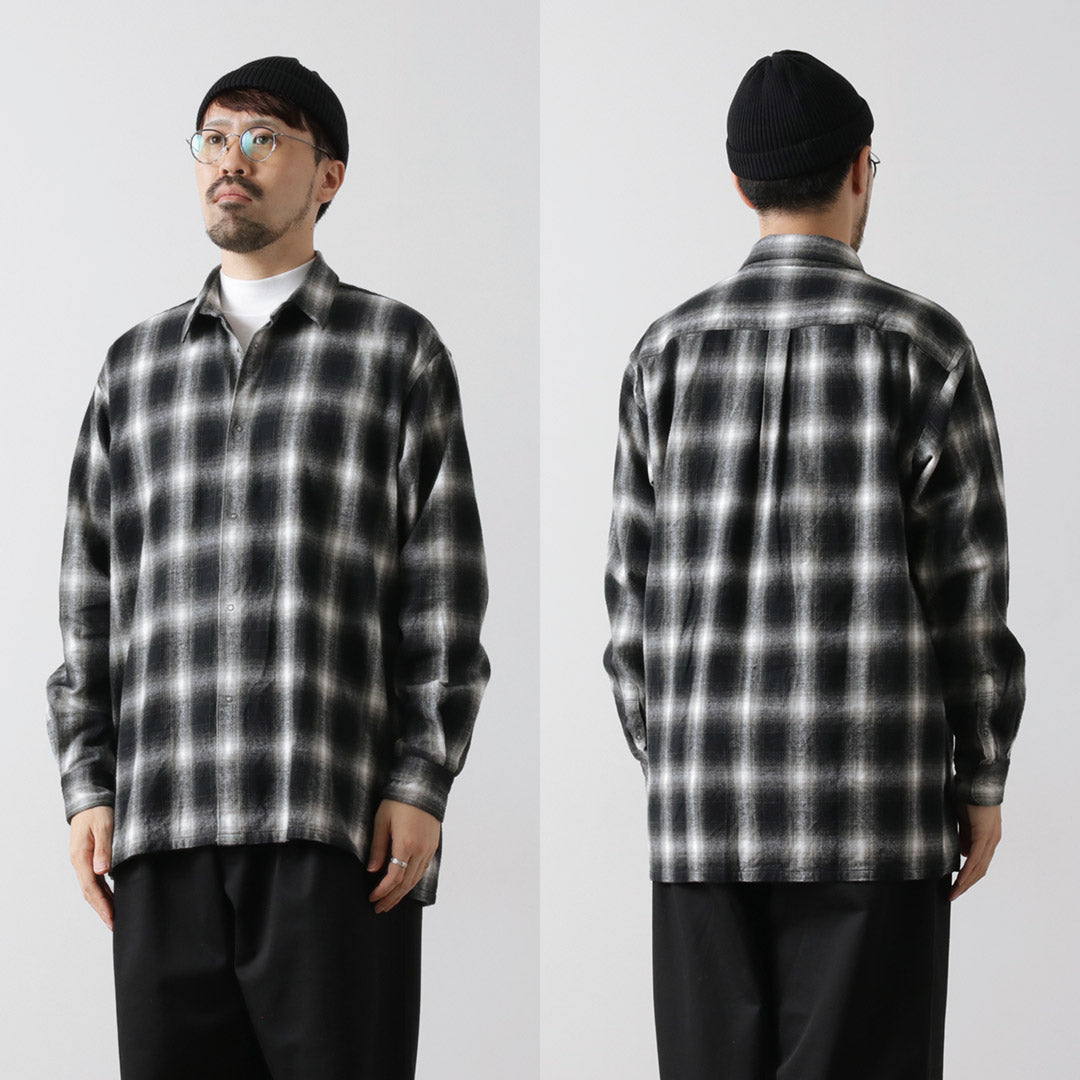 FUJITO（フジト） リングシャツ オンブレーチェック / ネルシャツ メンズ 長袖 カジュアル 柄 日本製 Ring Shirt