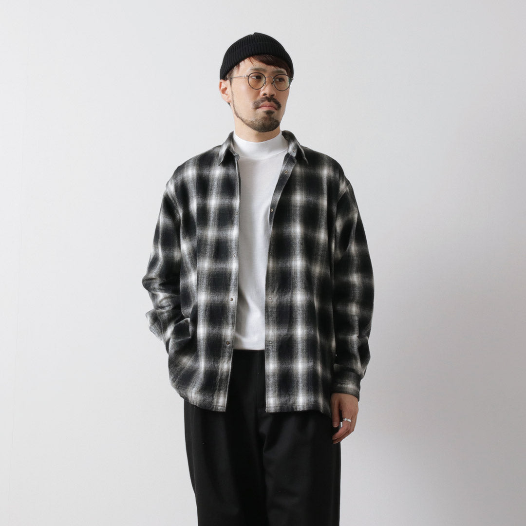 FUJITO（フジト） リングシャツ オンブレーチェック / ネルシャツ メンズ 長袖 カジュアル 柄 日本製 Ring Shirt