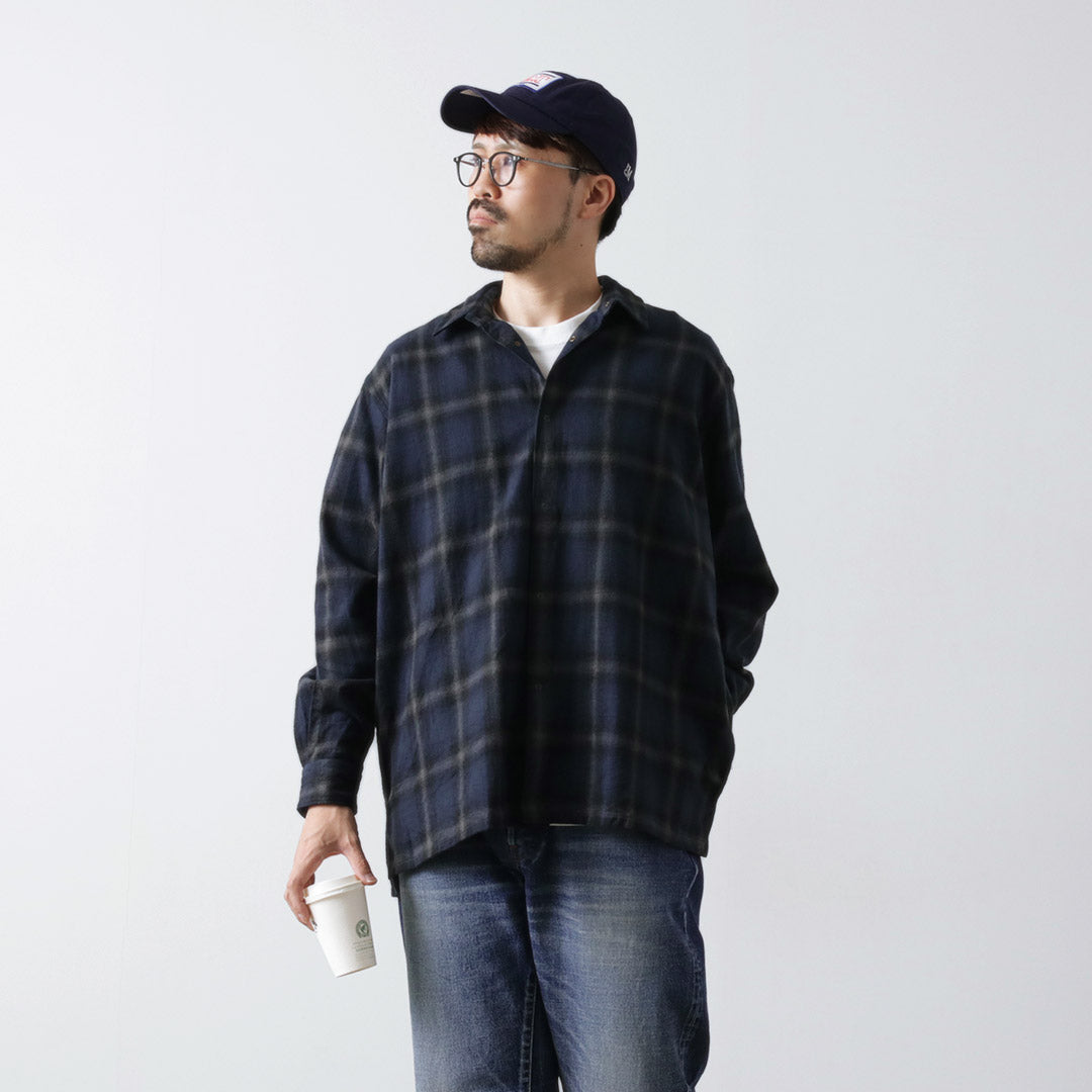 FUJITO（フジト） リングシャツ オンブレーチェック / ネルシャツ メンズ 長袖 カジュアル 柄 日本製 Ring Shirt