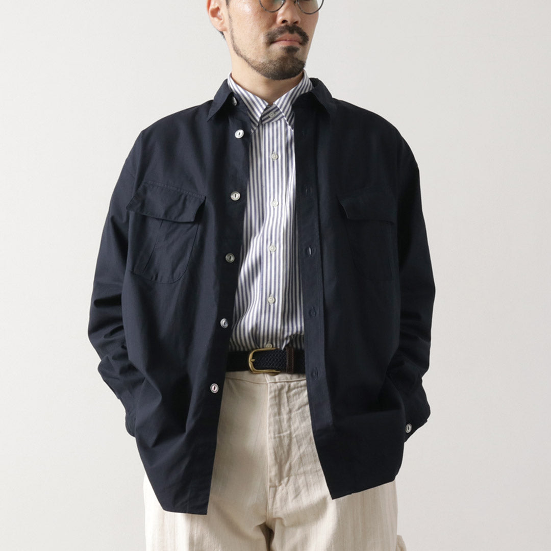 FUJITO（フジト） ファティーグシャツ リップストップ / メンズ 長袖 ミリタリー 無地 日本製 Fatigue Shirt