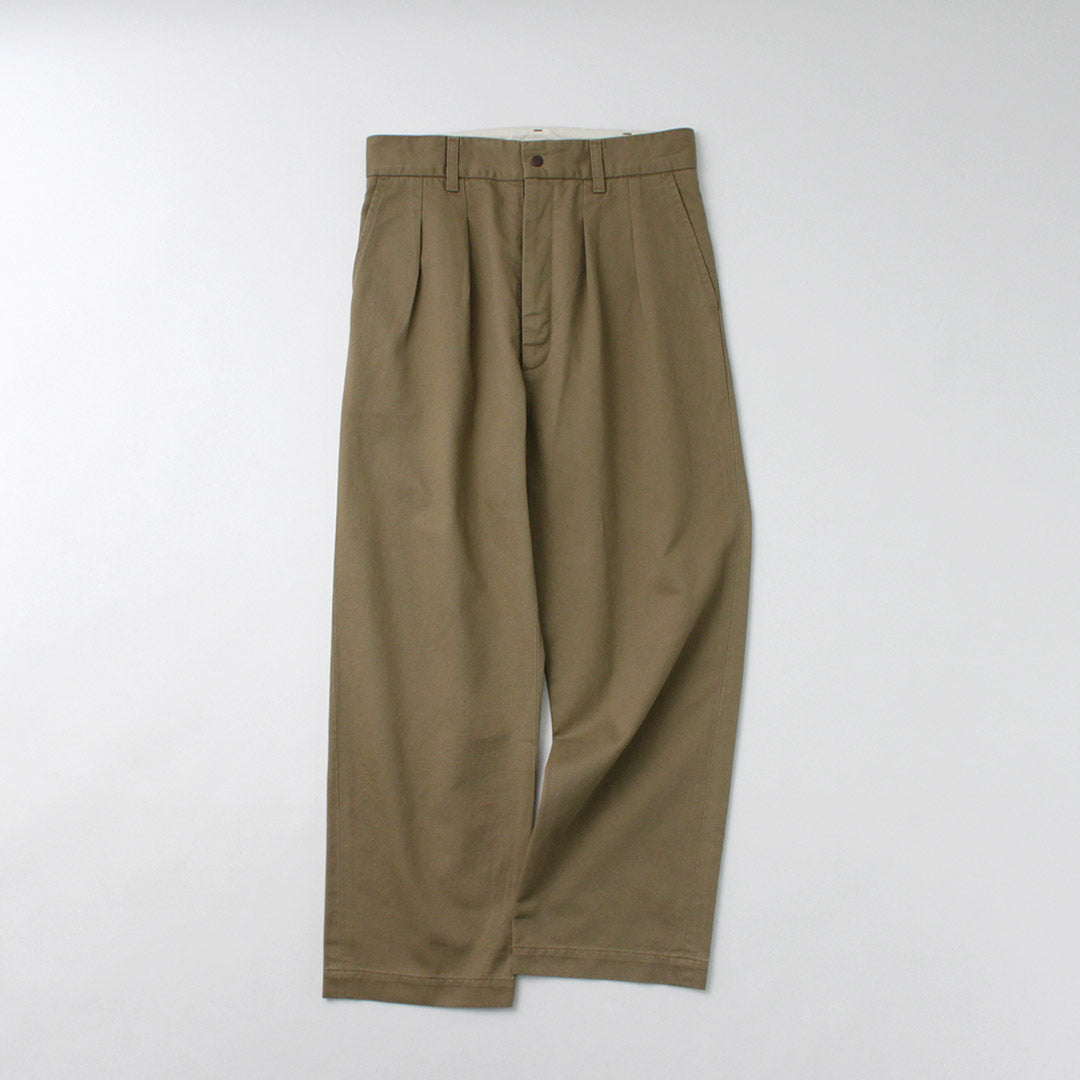 FUJITO（フジト） 2タック トラウザー チノ / メンズ チノパン 綿 コットン 日本製 2 Tuck Trousers