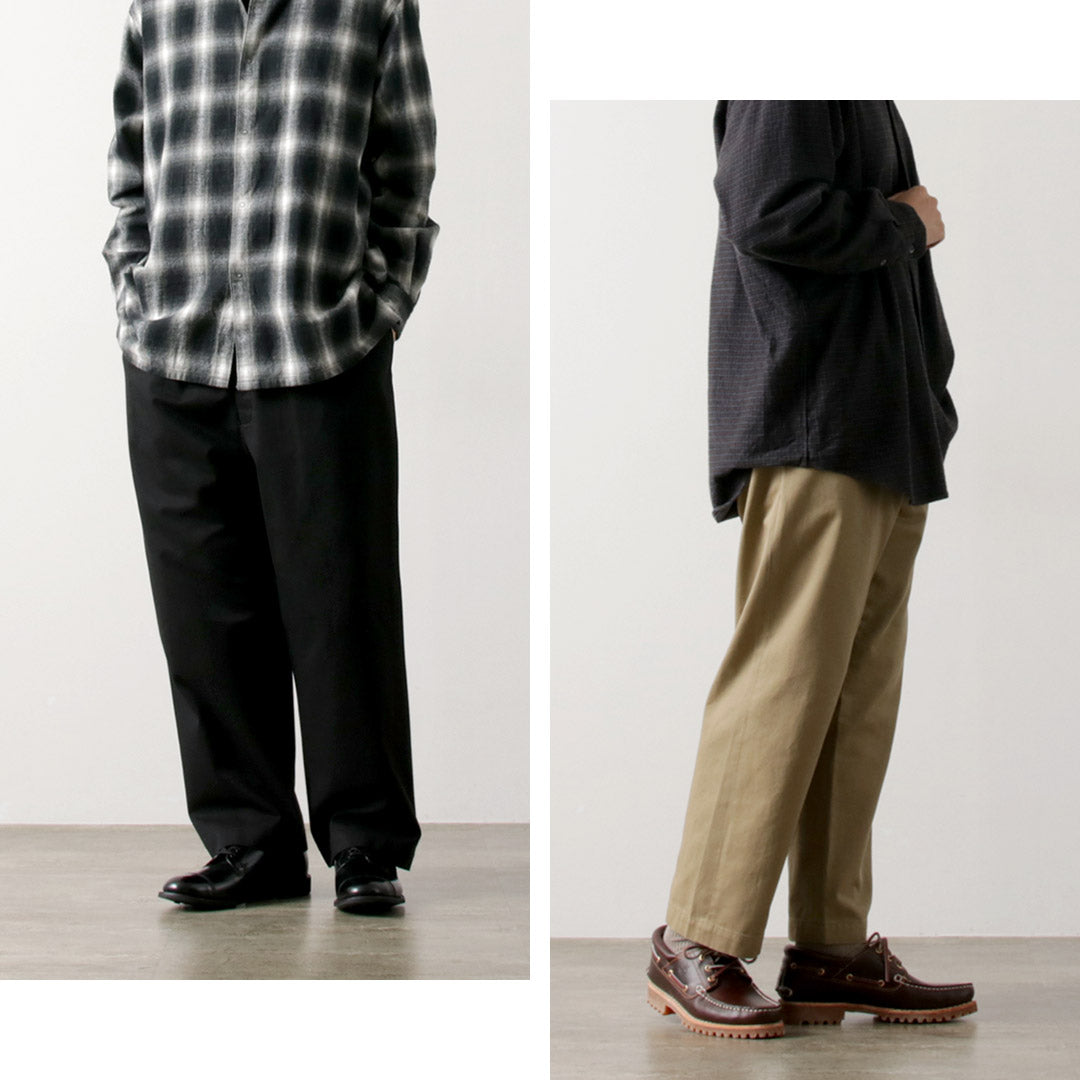 FUJITO（フジト） 2タック トラウザー チノ / メンズ チノパン 綿 コットン 日本製 2 Tuck Trousers