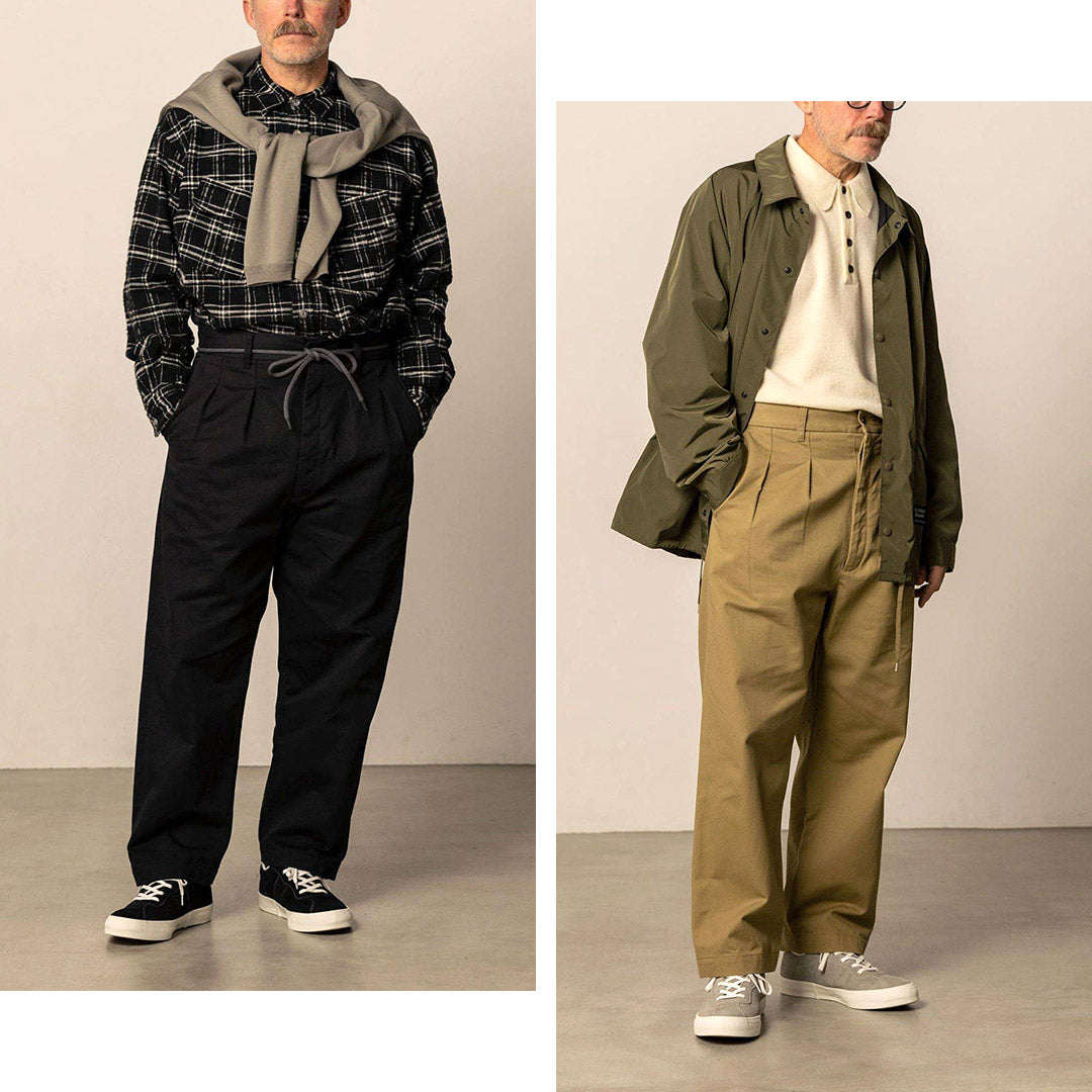 FUJITO（フジト） 2タック トラウザー チノ / メンズ チノパン 綿 コットン 日本製 2 Tuck Trousers