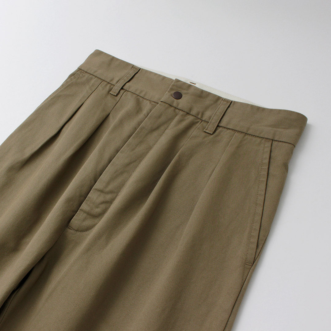 FUJITO（フジト） 2タック トラウザー チノ / メンズ チノパン 綿 コットン 日本製 2 Tuck Trousers