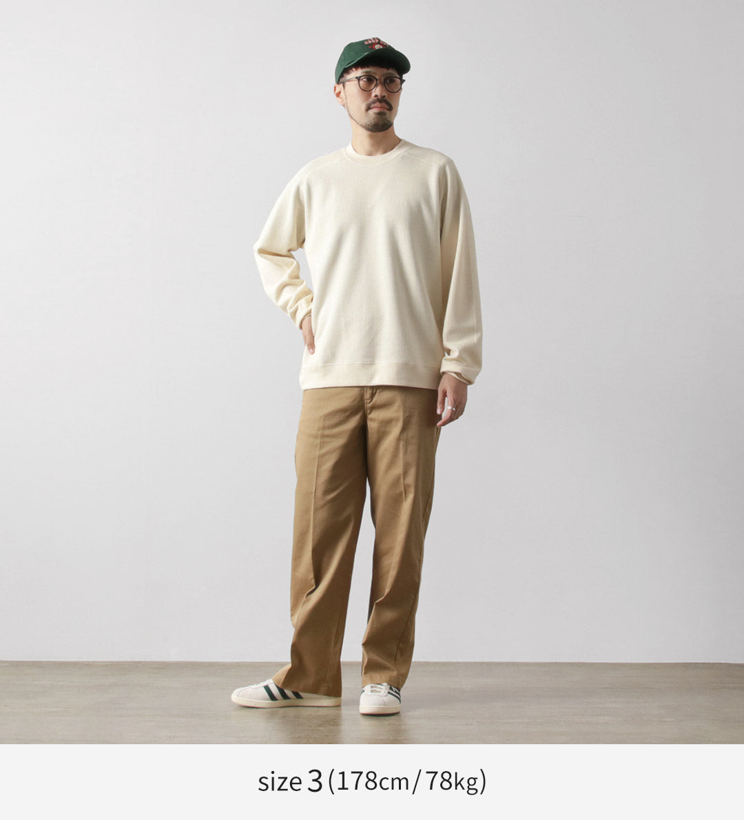 UNDYED（アンダイド） ワッフル スウェット カラード オーガニックコットン / メンズ Tシャツ 長袖 日本製 ロンT カットソー COLORED ORGANIC COTTON WAFFLE L/S SWEAT