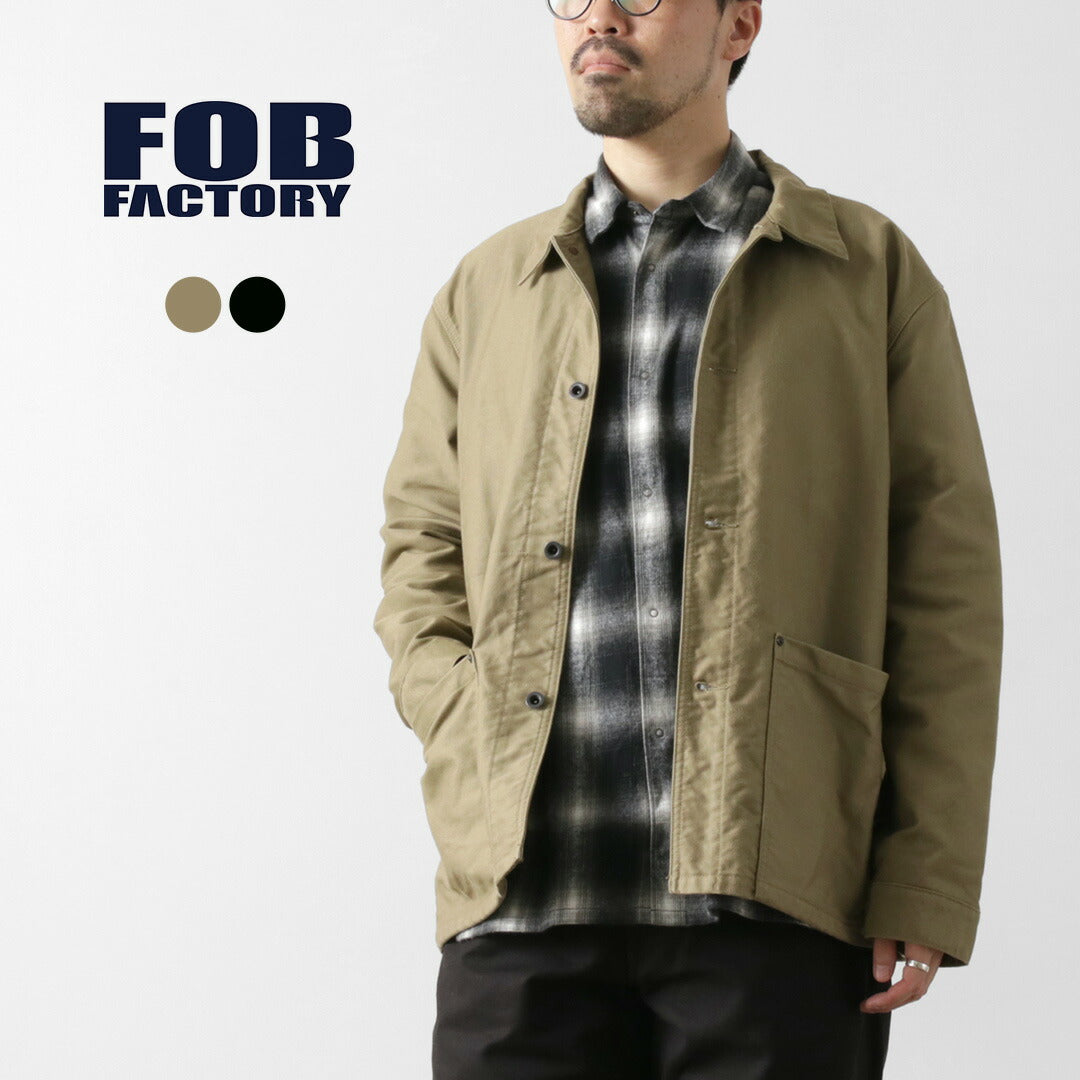 FOB FACTORY（FOBファクトリー） F2451 デッキ カバーオール / ジャケット アウター ワーク コットン メンズ 経年変化 日本製 DECK COVER ALL