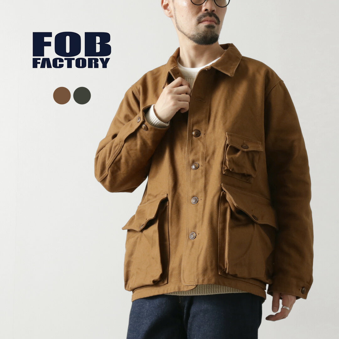 FOB FACTORY（F.O.Bファクトリー） ハンティングジャケット / メンズ ライトアウター 日本製 コットンツイル 綿100 HUNTING  JKT｜ROCOCO ONLINE STORE