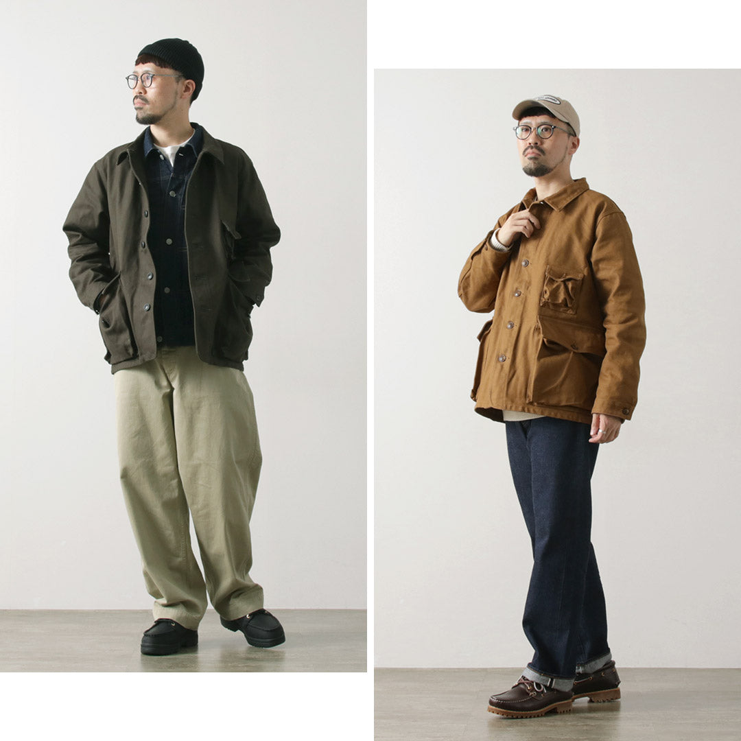 FOB FACTORY（F.O.Bファクトリー） F2448 ハンティングジャケット / メンズ ライトアウター 日本製 コットンツイル 綿100 HUNTING JKT