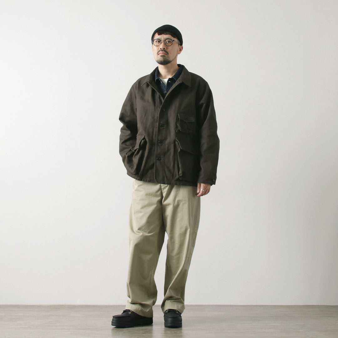 FOB FACTORY（F.O.Bファクトリー） F2448 ハンティングジャケット / メンズ ライトアウター 日本製 コットンツイル 綿100 HUNTING JKT