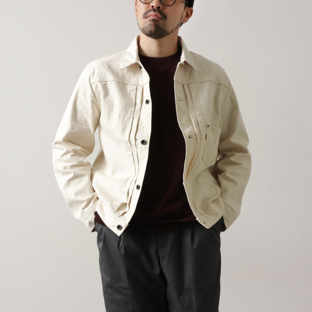 FOB FACTORY（FOBファクトリー） F2445 コットン ダック ジャケット / メンズ アウター ワーク Gジャン 綿100 日本製 COTTON DUCK JKT