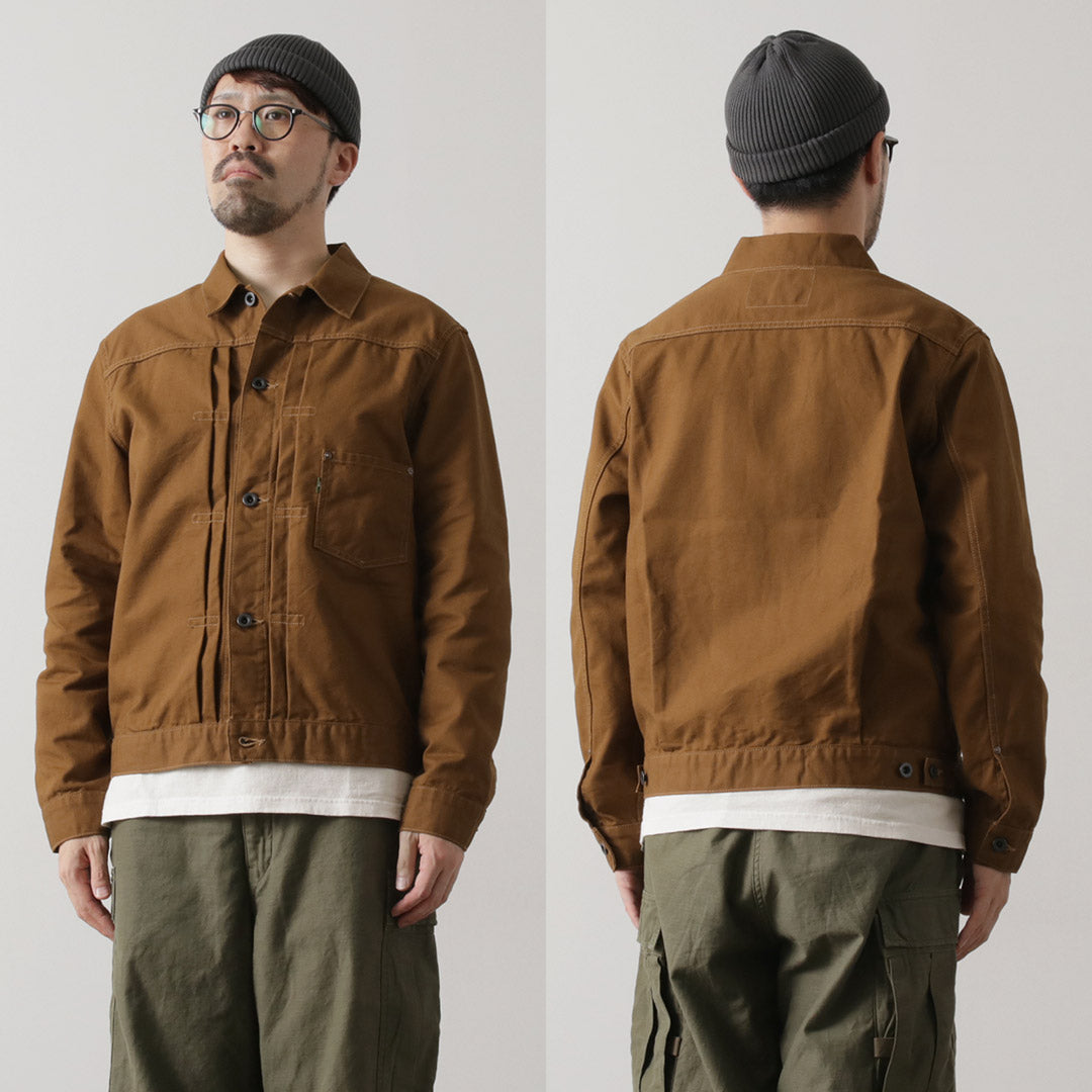 FOB FACTORY（FOBファクトリー） F2445 コットン ダック ジャケット / メンズ アウター ワーク Gジャン 綿100 日本製 COTTON DUCK JKT