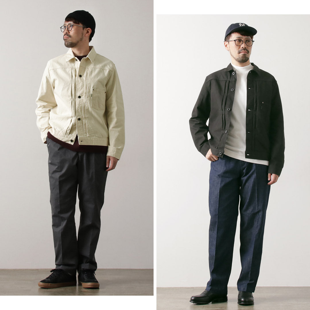 FOB FACTORY（FOBファクトリー） F2445 コットン ダック ジャケット / メンズ アウター ワーク Gジャン 綿100 日本製 COTTON DUCK JKT