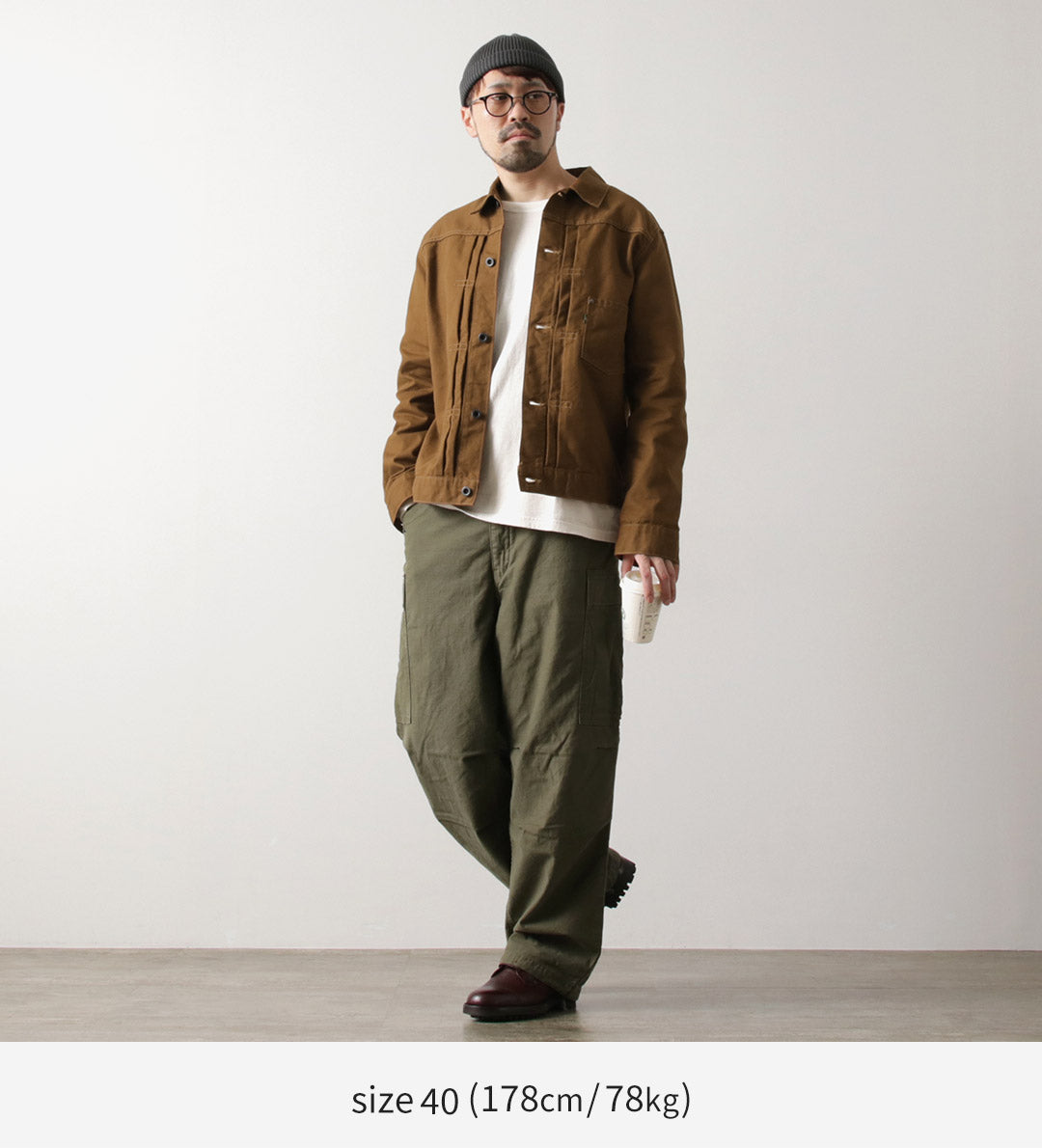 FOB FACTORY（FOBファクトリー） F2445 コットン ダック ジャケット / メンズ アウター ワーク Gジャン 綿100 日本製 COTTON DUCK JKT