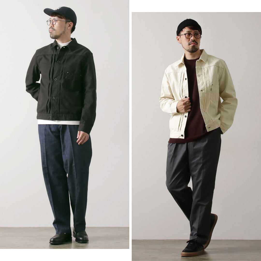 FOB FACTORY（FOBファクトリー） F2445 コットン ダック ジャケット / メンズ アウター ワーク Gジャン 綿100 日本製 COTTON DUCK JKT