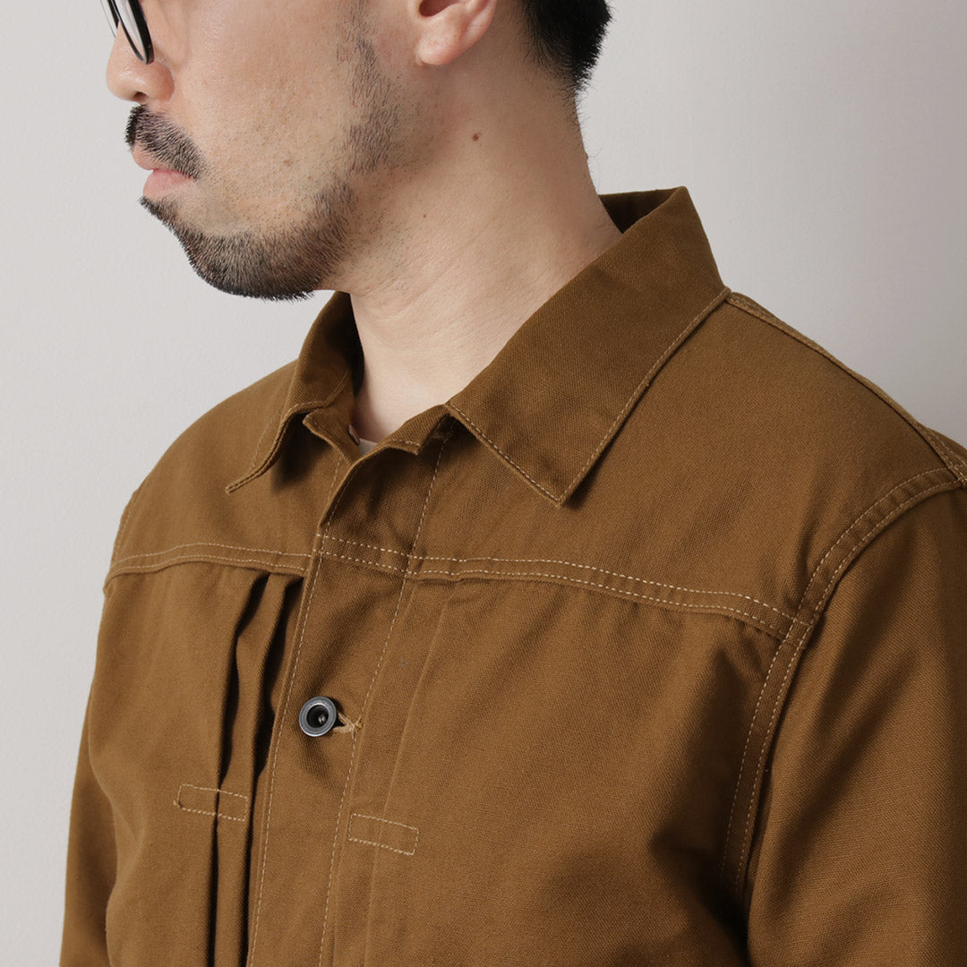 FOB FACTORY（FOBファクトリー） F2445 コットン ダック ジャケット / メンズ アウター ワーク Gジャン 綿100 日本製 COTTON DUCK JKT