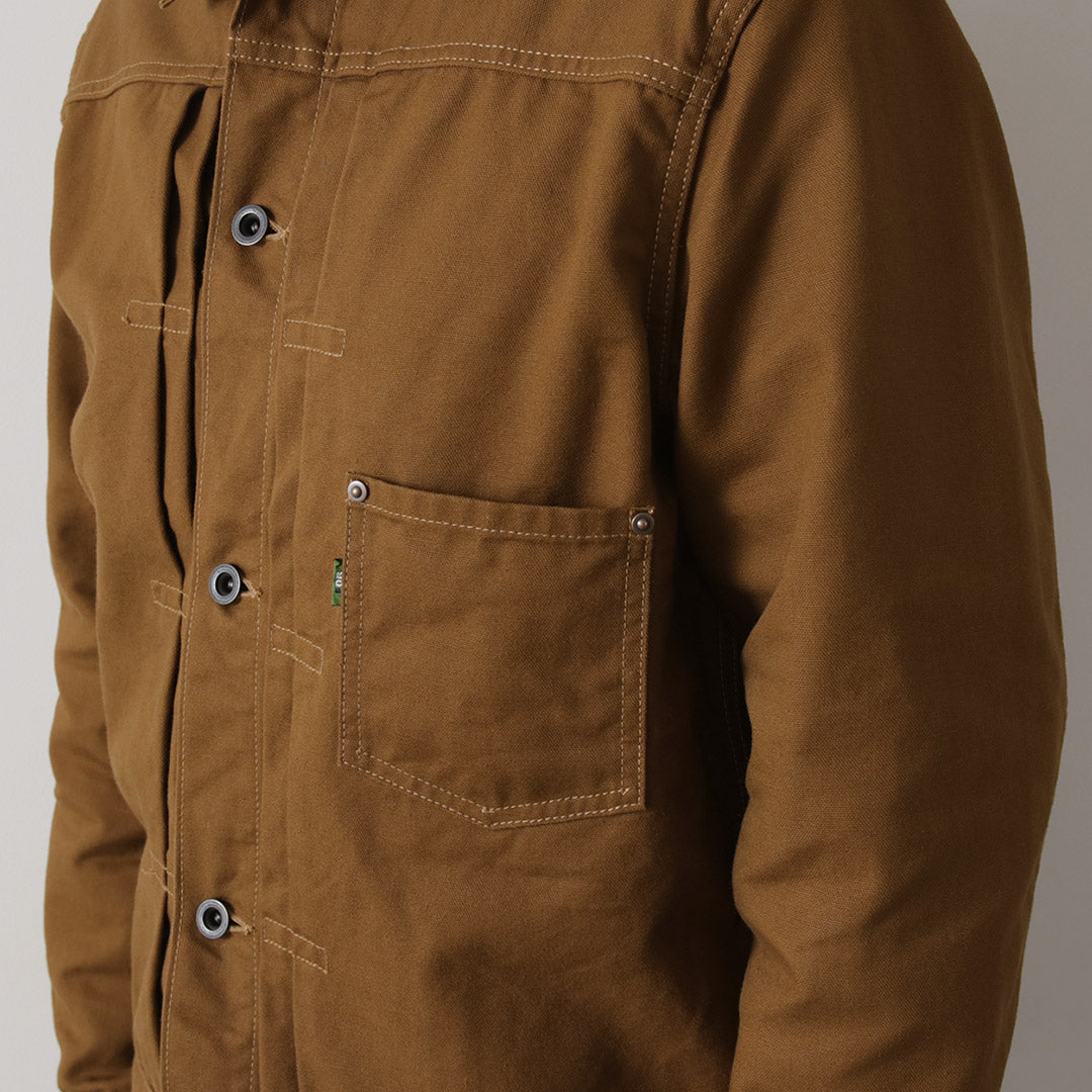 FOB FACTORY（FOBファクトリー） F2445 コットン ダック ジャケット / メンズ アウター ワーク Gジャン 綿100 日本製 COTTON DUCK JKT