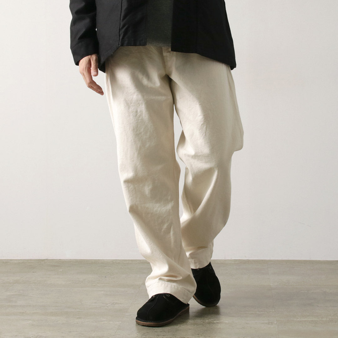 FOB FACTORY（FOBファクトリー） F0530 コットン ダック ワークパンツ / メンズ ボトムス 日本製 綿 ワイド COTTON DUCK WORK PANTS