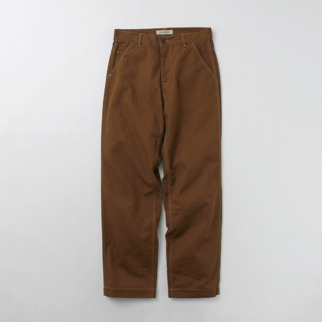 FOB FACTORY（FOBファクトリー） F0530 コットン ダック ワークパンツ / メンズ ボトムス 日本製 綿 ワイド COTTON DUCK WORK PANTS