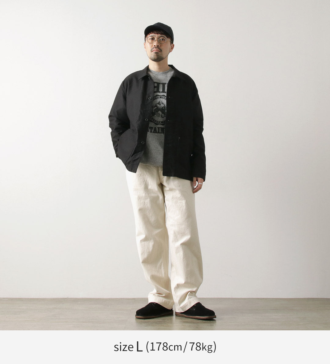 FOB FACTORY（FOBファクトリー） F0530 コットン ダック ワークパンツ / メンズ ボトムス 日本製 綿 ワイド COTTON DUCK WORK PANTS