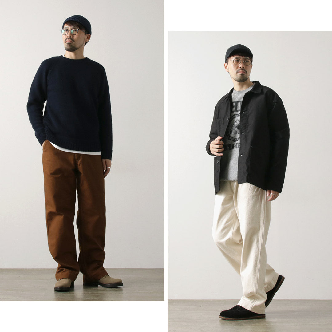 FOB FACTORY（FOBファクトリー） F0530 コットン ダック ワークパンツ / メンズ ボトムス 日本製 綿 ワイド COTTON DUCK WORK PANTS