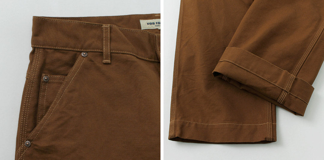 FOB FACTORY（FOBファクトリー） F0530 コットン ダック ワークパンツ / メンズ ボトムス 日本製 綿 ワイド COTTON DUCK WORK PANTS