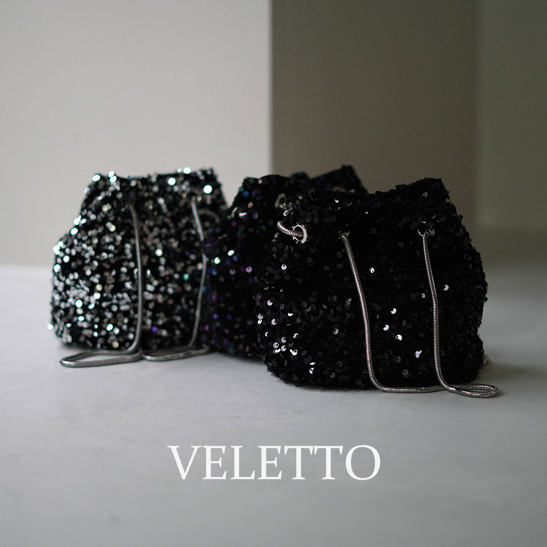 VELETTO（ヴェレット）スパンコール バッグ / レディース 鞄 ミニバッグ 小さめ ハンドバッグ ショルダーバッグ 結婚式 セレモニー パーティーバッグ お呼ばれ オケージョン 2WAY