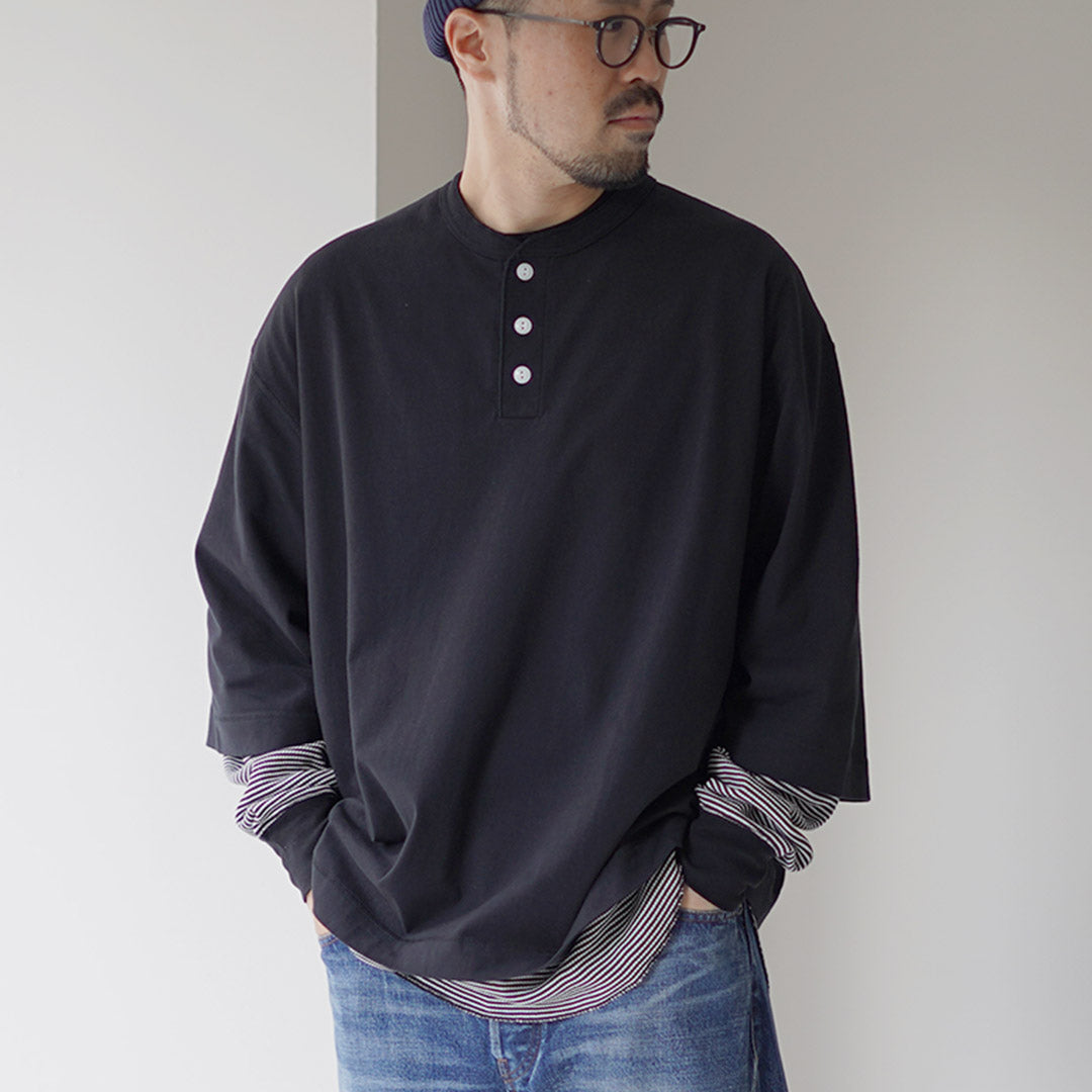 HEALTHKNIT（ヘルスニット）別注 2パックTシャツ 7分袖＋ロングスリーブワッフル / メンズ トップス 長袖  カジュアル 2Pack 3/4 sleeve+L/S waffle Layerd Tee