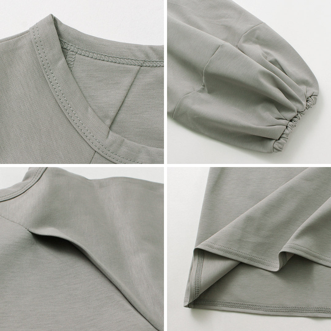 SIRENEMERMAID（シレーヌマーメイド） ボリュームスリーブ プルオーバー / レディース トップス カットソー Tシャツ 半端袖 7分袖 日本製