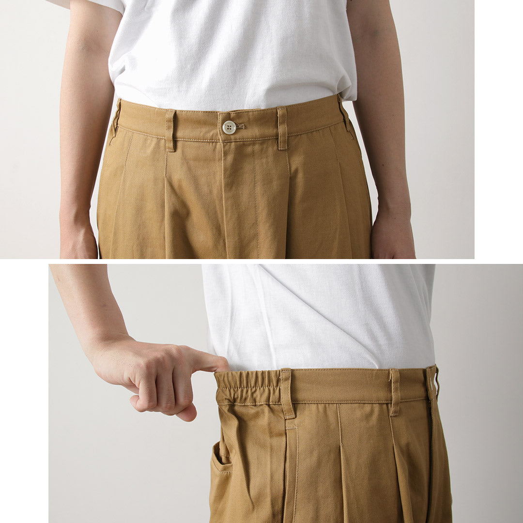 KELEN（ケレン） 2タック コクーントラウザー / メンズ 綿 コットン ワイド NIPS 2TUCK COCOON TROUSER