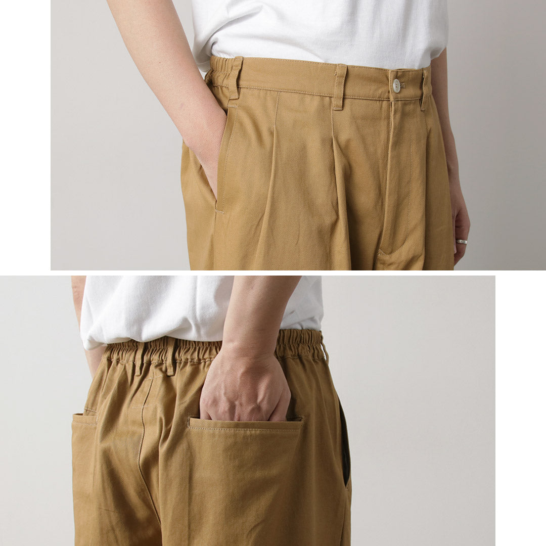 KELEN（ケレン） 2タック コクーントラウザー / メンズ 綿 コットン ワイド NIPS 2TUCK COCOON TROUSER