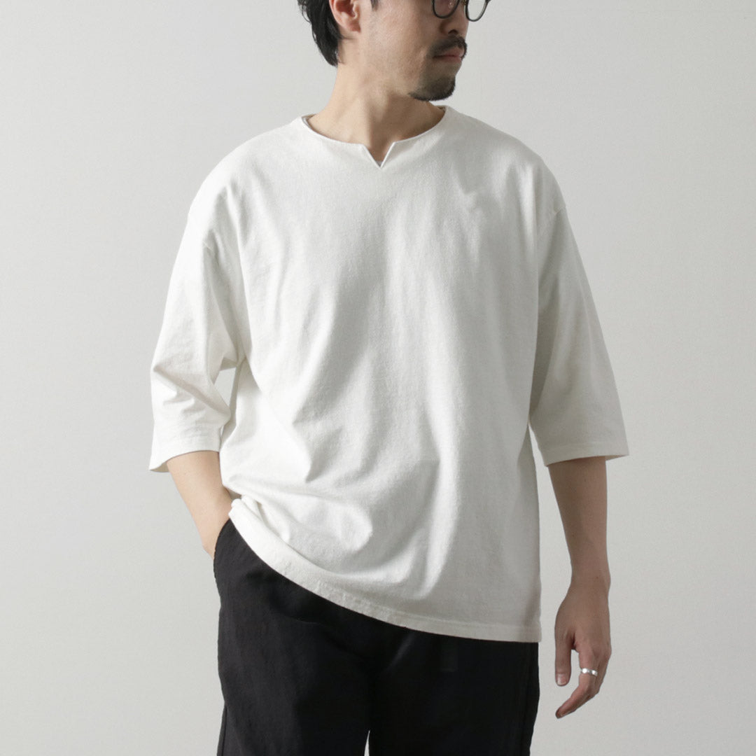 KEMA DESIGNS（ケマデザインズ） ヘンプコットン キーネックTシャツ