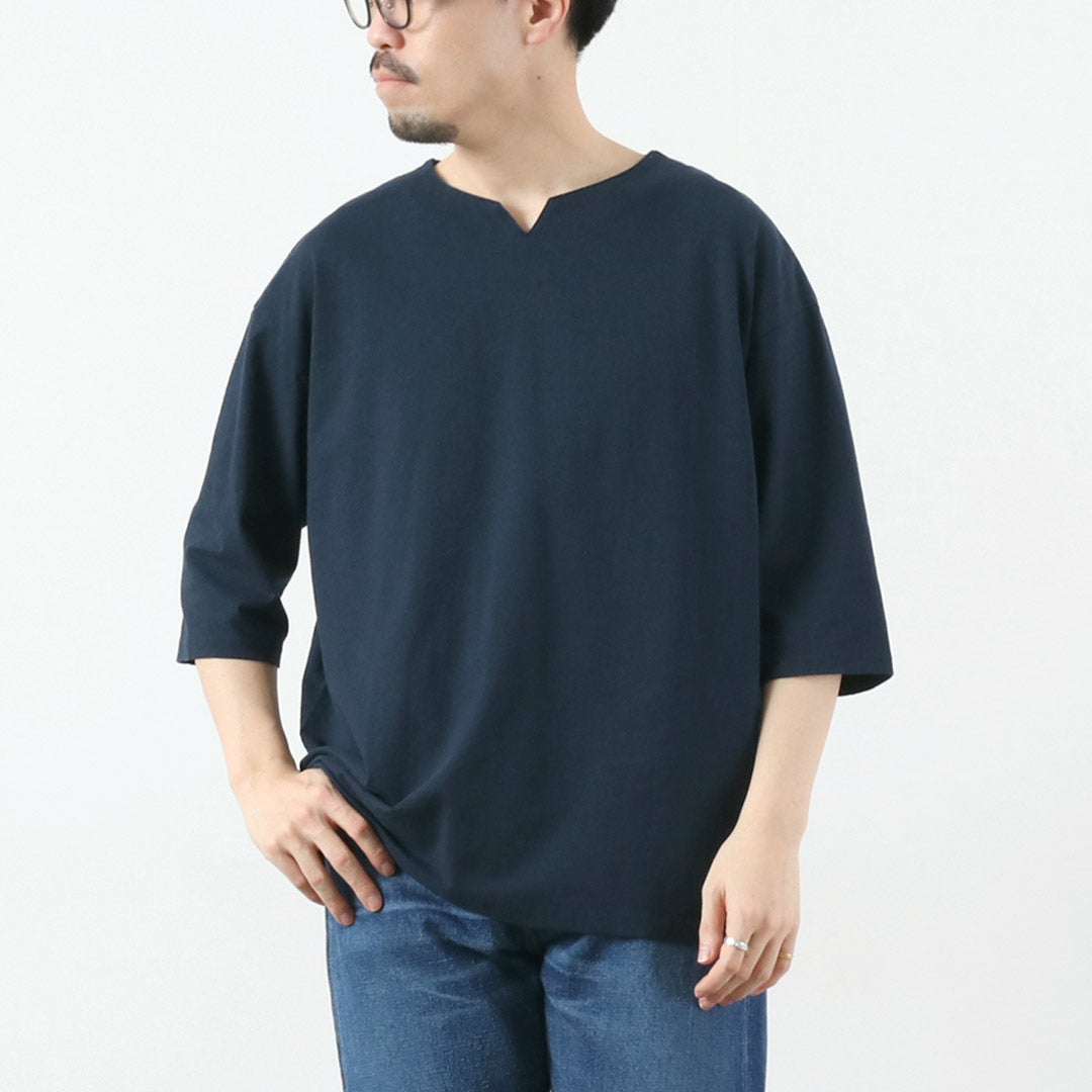 KEMA DESIGNS（ケマデザインズ） ヘンプコットン キーネックTシャツ