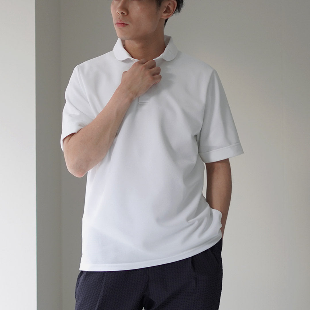 RAG（ラグ） アドバンス ラウンドカラー ポロシャツ / 半袖 トップス メンズ 吸水速乾 防臭 鹿の子 日本製 Round Collar Advanced Polo