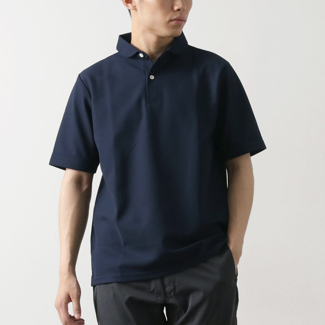 RAG（ラグ） アドバンス ラウンドカラー ポロシャツ / 半袖 トップス メンズ 吸水速乾 防臭 鹿の子 日本製 Round Collar Advanced Polo