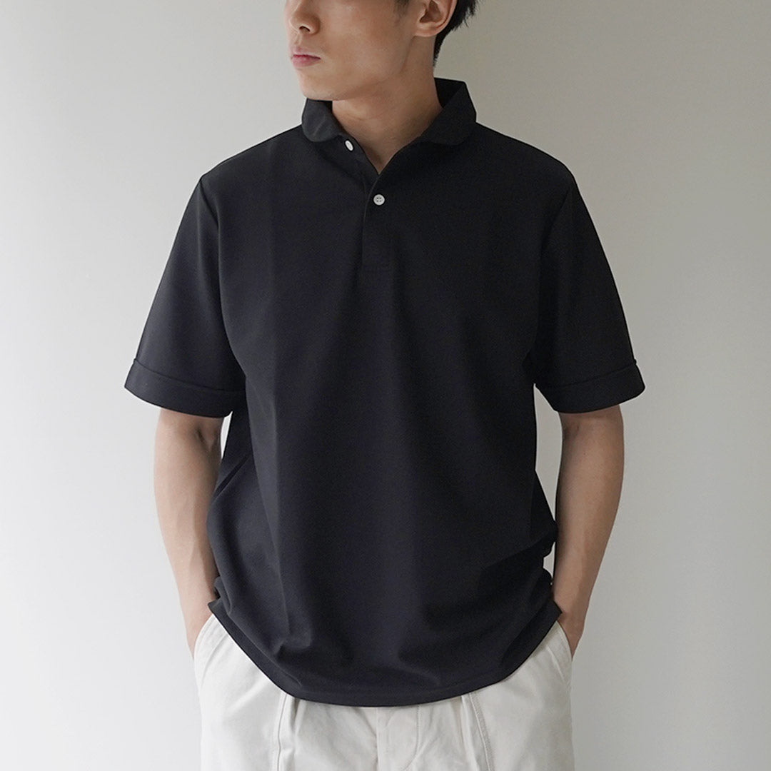 RAG（ラグ） アドバンス ラウンドカラー ポロシャツ / 半袖 トップス メンズ 吸水速乾 防臭 鹿の子 日本製 Round Collar Advanced Polo