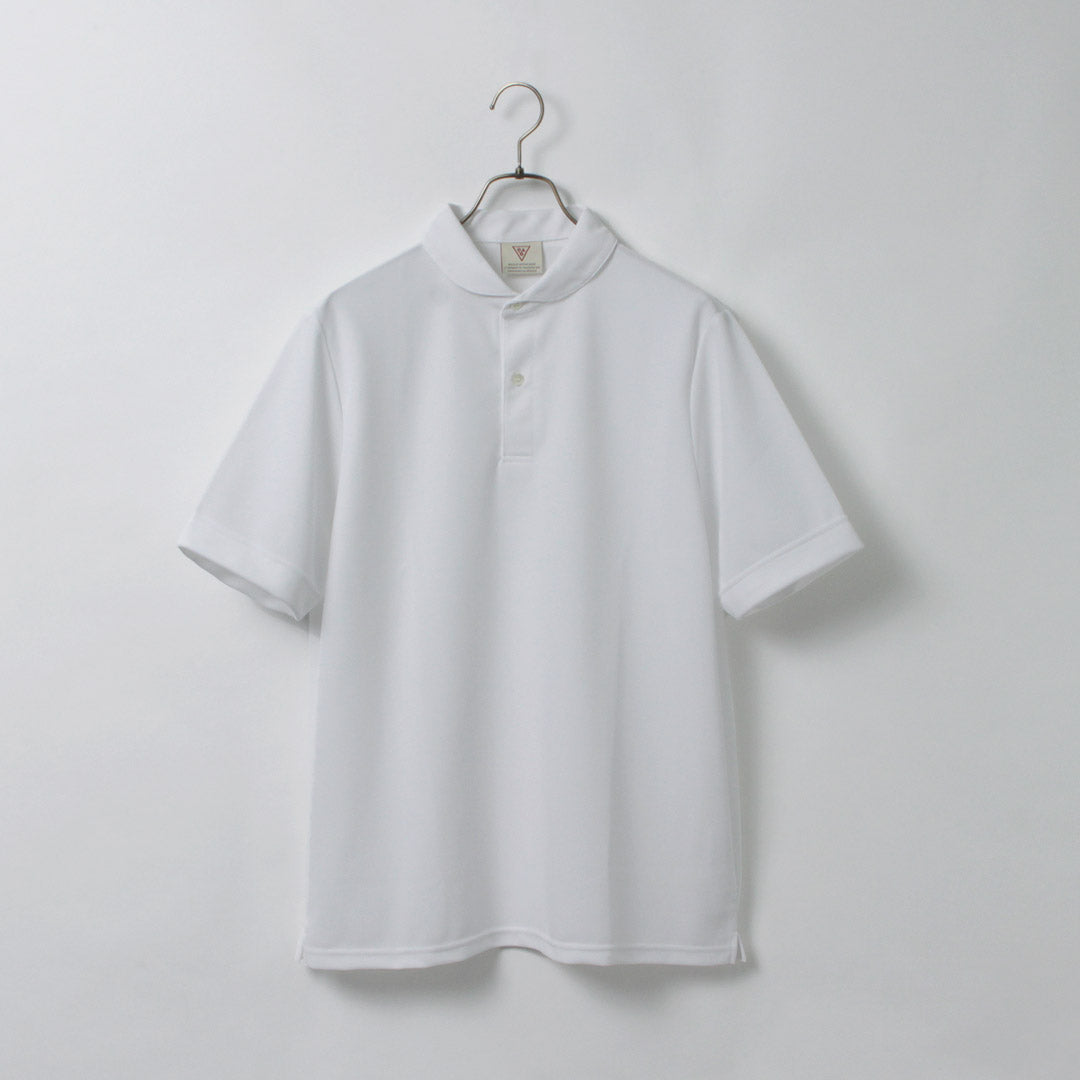 RAG（ラグ） アドバンス ラウンドカラー ポロシャツ / 半袖 トップス メンズ 吸水速乾 防臭 鹿の子 日本製 Round Collar Advanced Polo