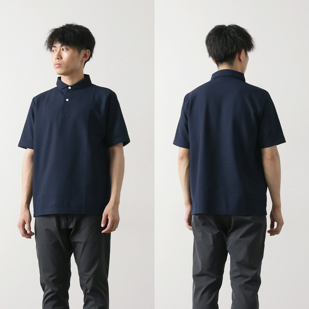 RAG（ラグ） アドバンス ラウンドカラー ポロシャツ / 半袖 トップス メンズ 吸水速乾 防臭 鹿の子 日本製 Round Collar Advanced Polo