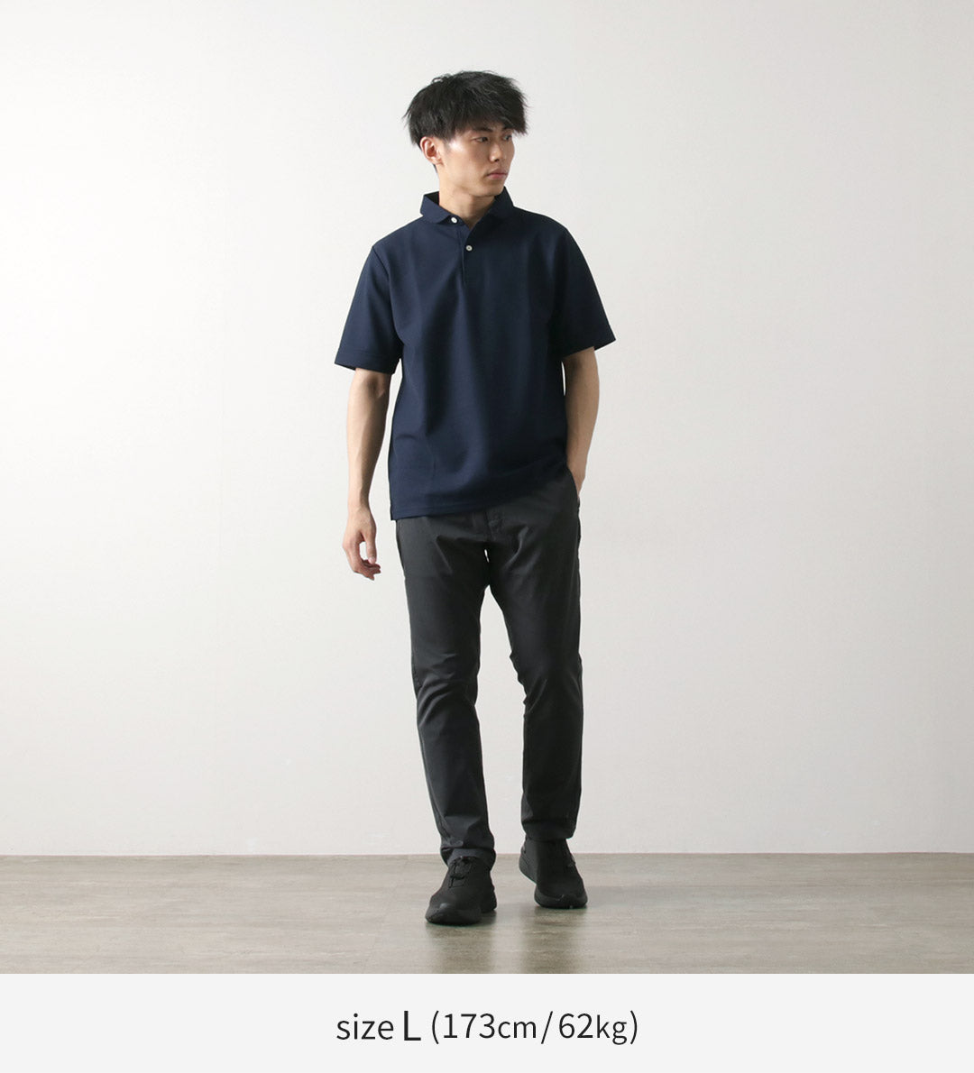 RAG（ラグ） アドバンス ラウンドカラー ポロシャツ / 半袖 トップス メンズ 吸水速乾 防臭 鹿の子 日本製 Round Collar Advanced Polo