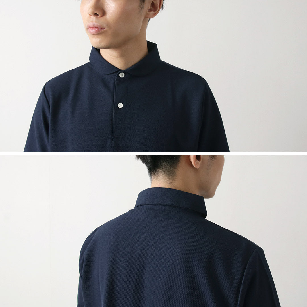 RAG（ラグ） アドバンス ラウンドカラー ポロシャツ / 半袖 トップス メンズ 吸水速乾 防臭 鹿の子 日本製 Round Collar Advanced Polo