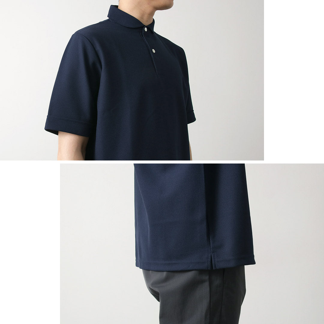 RAG（ラグ） アドバンス ラウンドカラー ポロシャツ / 半袖 トップス メンズ 吸水速乾 防臭 鹿の子 日本製 Round Collar Advanced Polo