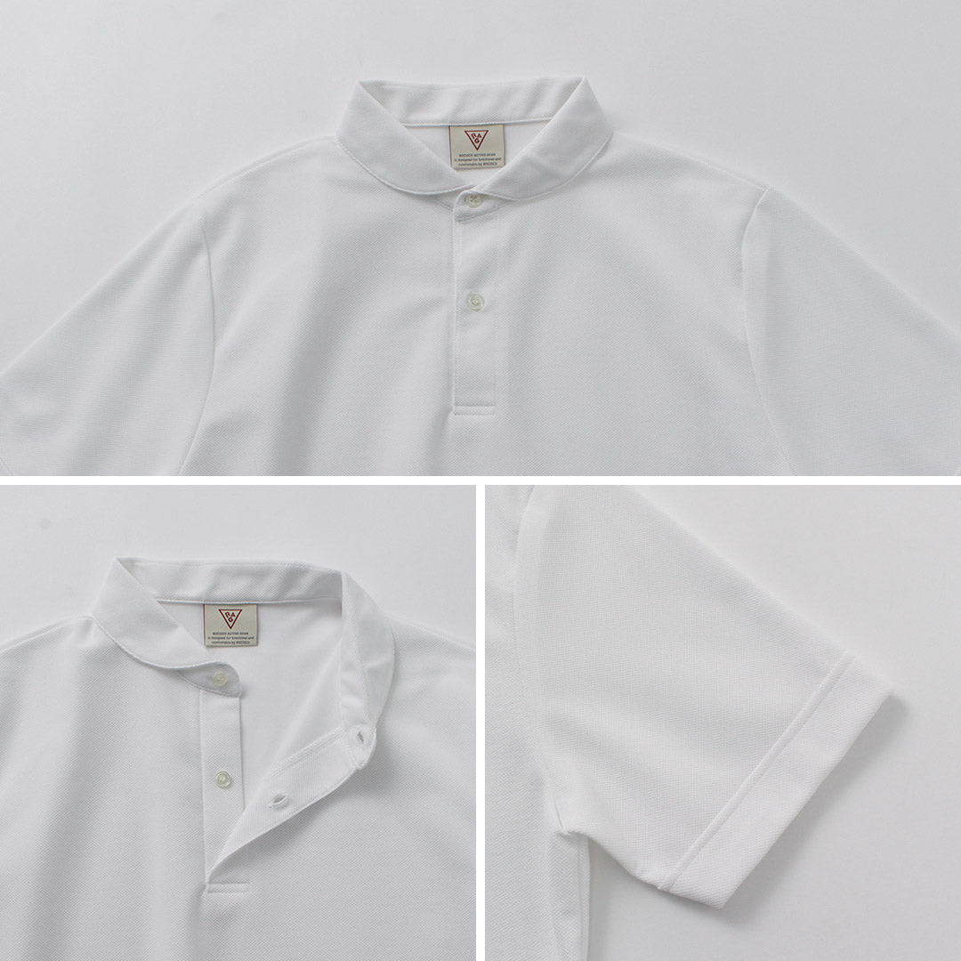 RAG（ラグ） アドバンス ラウンドカラー ポロシャツ / 半袖 トップス メンズ 吸水速乾 防臭 鹿の子 日本製 Round Collar Advanced Polo