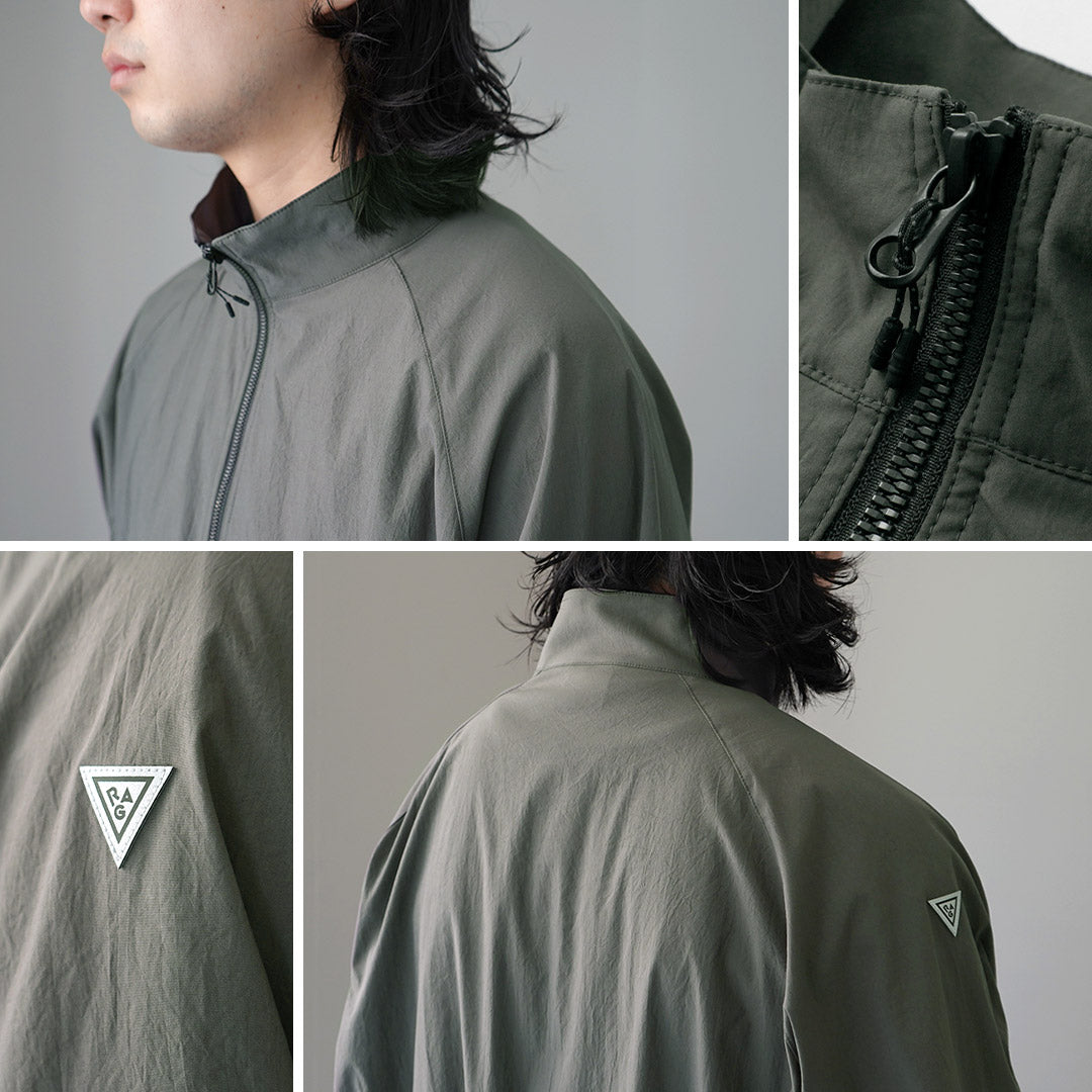 RAG（ラグ） ソフトシェル DWR トラックジャケット / メンズ ライトアウター 撥水 伸縮 アウトドア 日本製 Soft Shell DWR Track Jacket