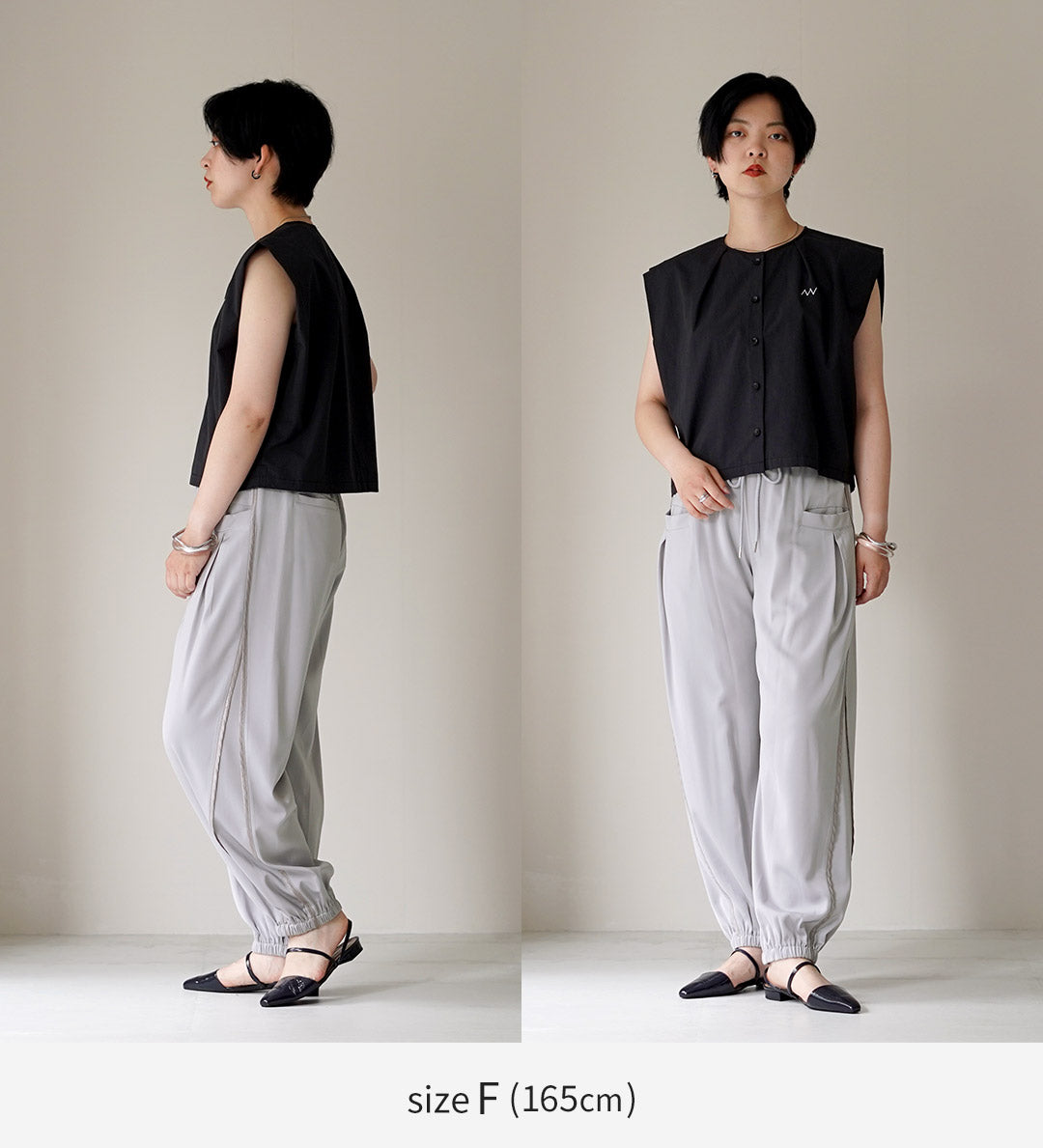 【70％OFF】CYAN TOKYO（シアン トーキョー） ワッシャーライン サテン ジョグパンツ