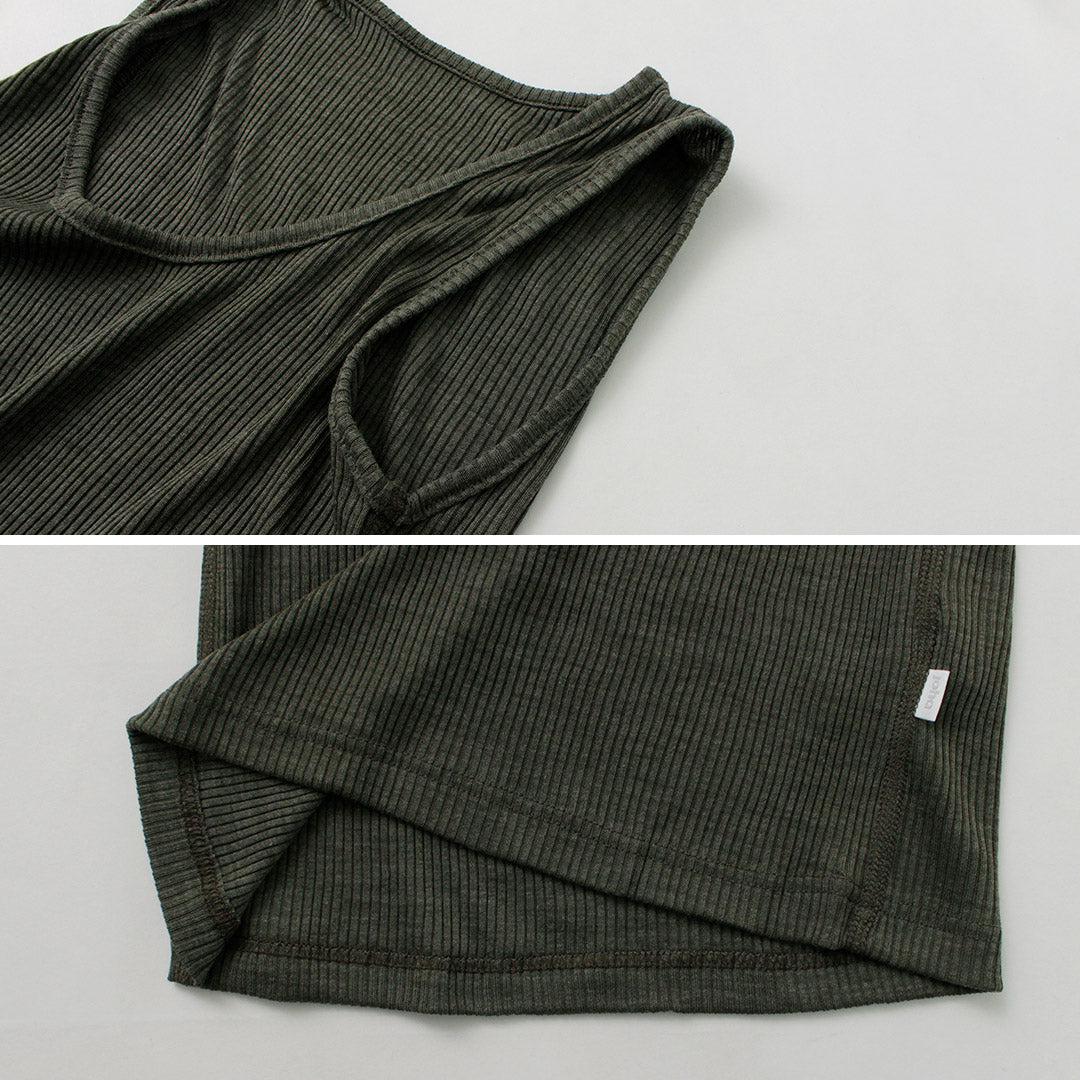 JOHA（ヨハ） Kate ウールシルク タンクトップ Undershirt / レディース インナー 肌着 絹 Uネック 無地