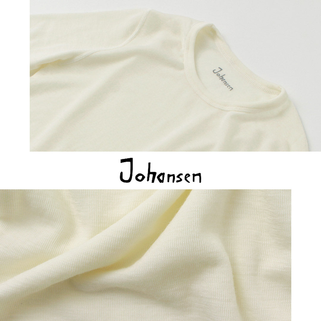 JOHA（ヨハ） 100%メリノウール ロングスリーブTシャツ / メンズ トップス インナー 長袖 クルーネック 無地 CHRISTOPHER BLOUSE