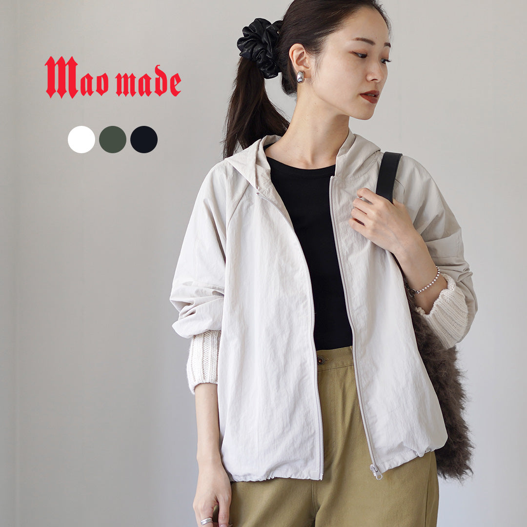 MAO MADE（マオメイド） ヴィンテージウェザー ニットリブ フードジャケット